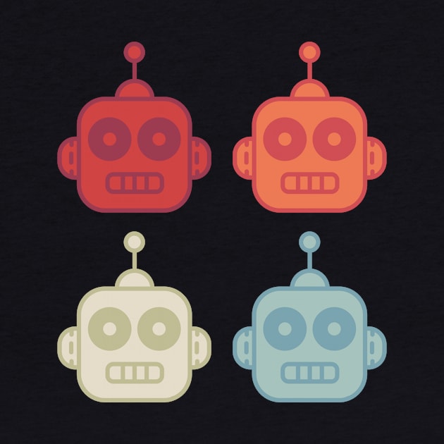 Retro Robot Icons by MeatMan